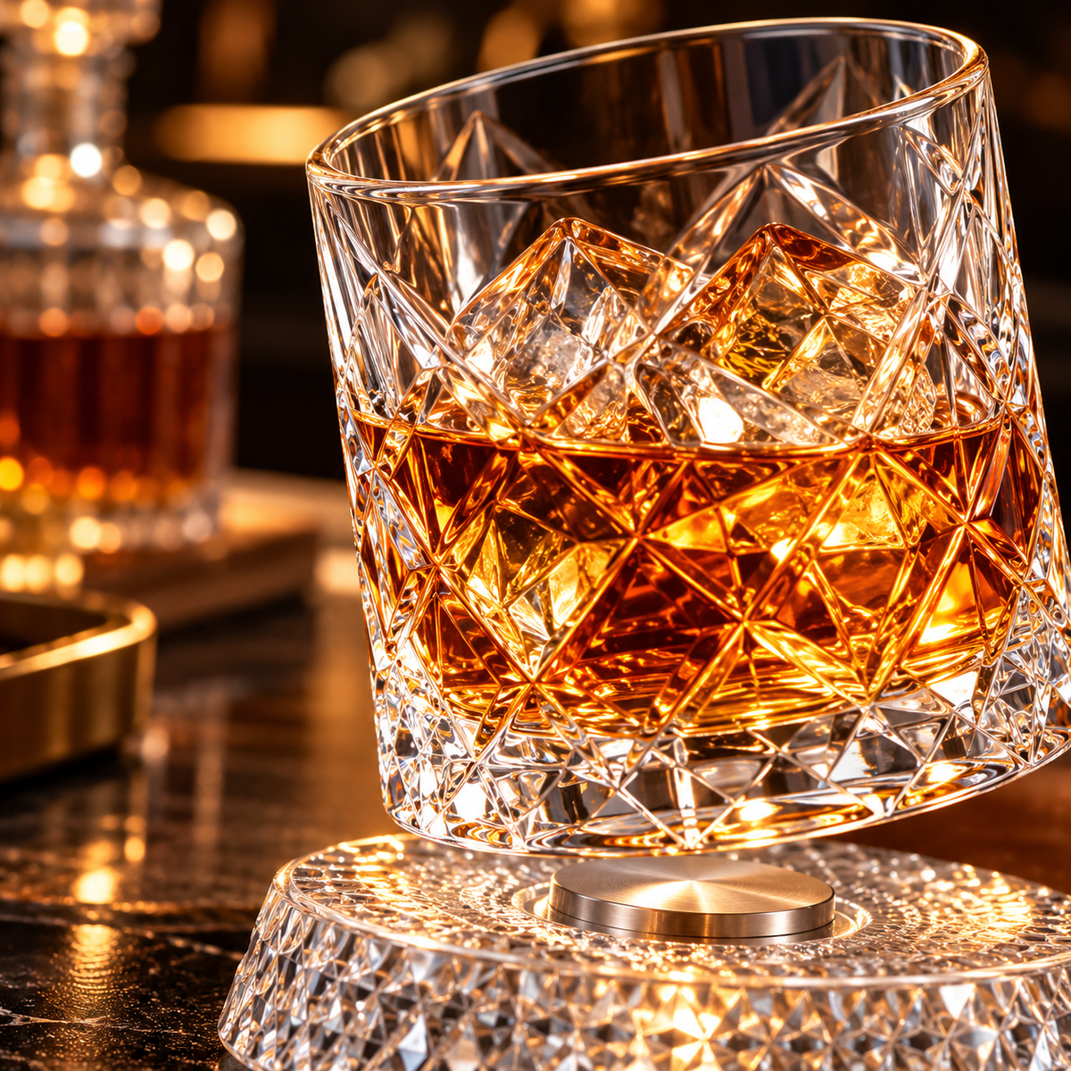 Jollysocks 360° Crystal Spin Whiskey Glass