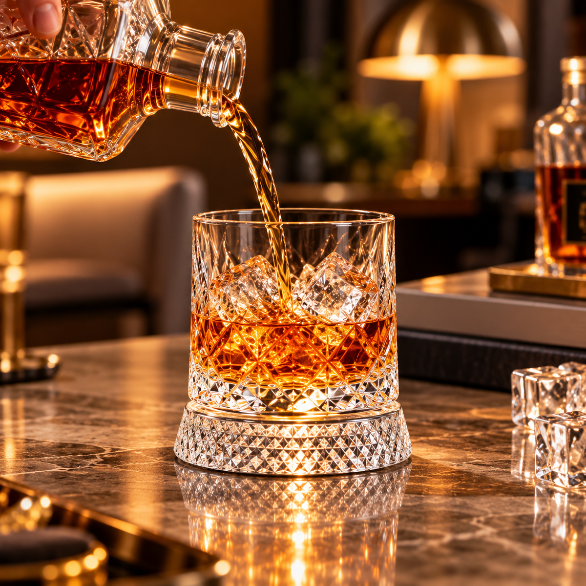 Jollysocks 360° Crystal Spin Whiskey Glass