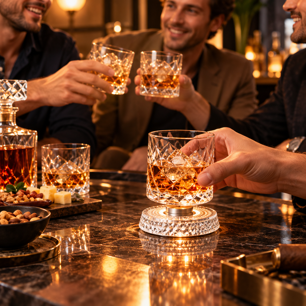 Jollysocks 360° Crystal Spin Whiskey Glass