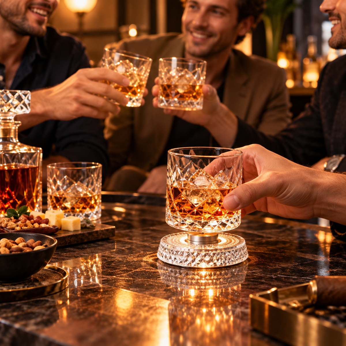 Jollysocks 360° Crystal Spin Whiskey Glass